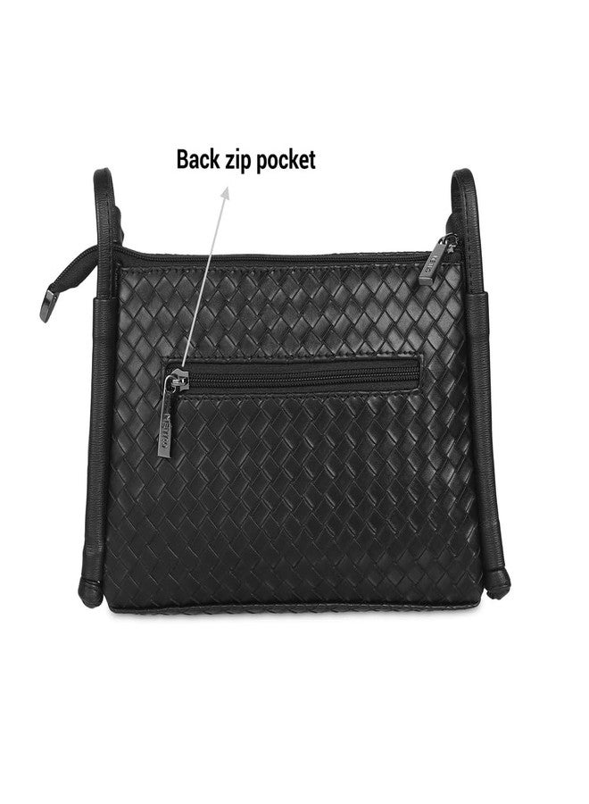 Metro Women's Black Stylish Faux Leather Sling Bag (66-444) - Image 4